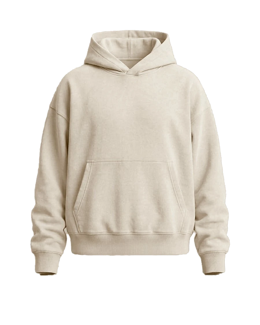 WTW pullover hoodie in Cloud, off-white cream